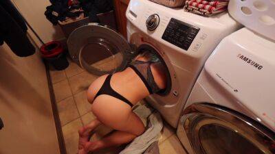 Bailey Brewer Gets Stuck In The Washing Machine And Step Bro Is There To Help on freereelz.com