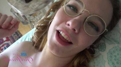 Nerd teen in glasses POV sex video on freereelz.com