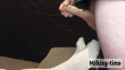 Oh No Not On My Bed Socks! 2x Cum On Feet Mini-compilation (milking-time) on freereelz.com