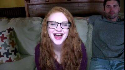 Kaycee barnes - amateur nerdy redhead PAWG with big naturals in glasses on freereelz.com