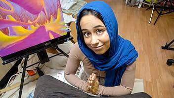 Muslim Stepsis Keeps Her Hijab On While Fucking Step Bro - Dania Vega on freereelz.com