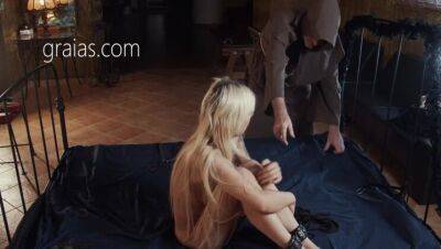 Young blonde slave gets ready to serve her Master on freereelz.com