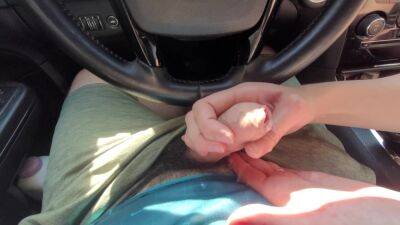 Edging Slow Handjob In Public Car Cumshot on freereelz.com