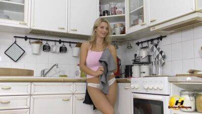 Masturbate with HardCore Toy in Kitchen by Katerina Hartlova on freereelz.com