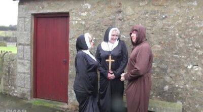 Dirty mature nuns Trisha and Claire Knight have kinky threesome on freereelz.com