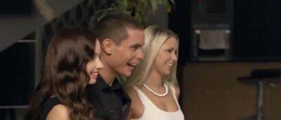 Two swinging blonde chicks and their partners gathered for a passionate foursome on freereelz.com