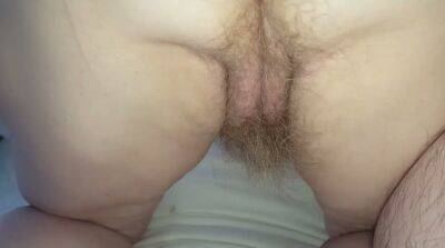 My wife doesnt like to shave her pussy and I love how her hairy pussy looks on freereelz.com