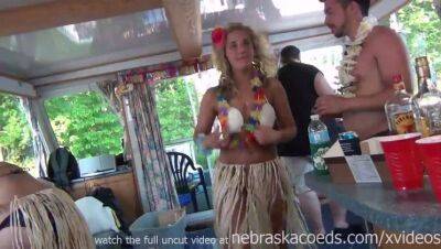 Wild naked hula party in party cove lake ozarks missouri on freereelz.com