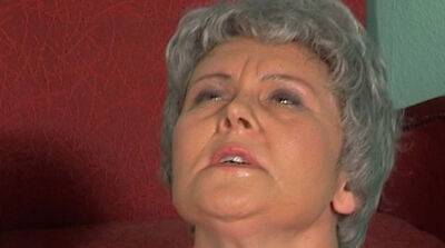 Granny rolls her eyes because a big cock is stuck in her ass on freereelz.com