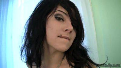 Sexy emo teen goes solo masturbating on freereelz.com