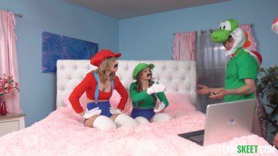 Mario Bros role play perversions lead teen sluts to insane sex on freereelz.com