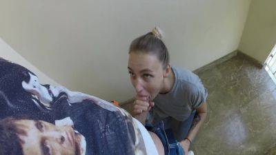 Horny Girl Sucks Cock With Cum Swallow In Public on freereelz.com