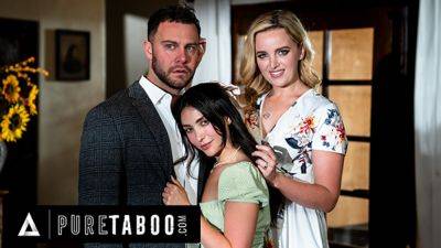 PURE TABOO MILF Charlie Forde Fulfills Husband's Stepdad And Stepdaughter Fantasy With Jane Wilde on freereelz.com