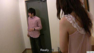 Bashful Japanese MILF answers door nearly naked leading to sex - Japan on freereelz.com