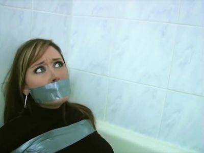 Tape Tied And Gagged - Christina Carter on freereelz.com