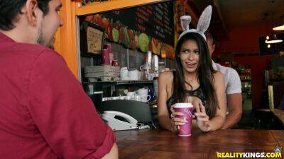 Charming Bikini Barista Babe incredible porn video - Usa on freereelz.com