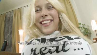 Amazing blonde German teen adores cum in her asshole - Germany on freereelz.com