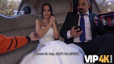 Bride Permits Husband To Watch Her Having Ass Scored In Limo on freereelz.com