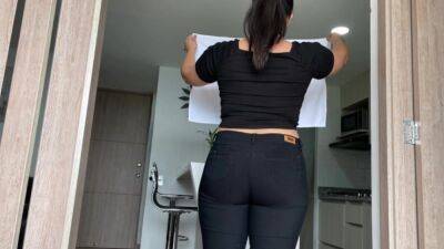 Perfect wife find time to clean the house and to passionately ride her huge ass on her husband's honk on freereelz.com