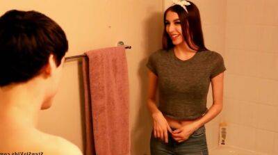 Sister Seduces Brother In The Shower on freereelz.com