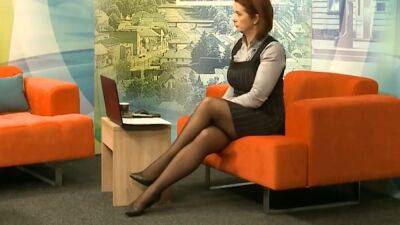 Long Legs In Black Pantyhose And Heels On Tv 3 - Nika Noire on freereelz.com