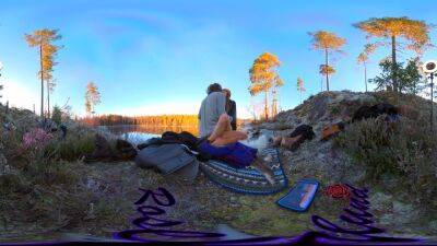 Sex On A Reindeer Skin Next To A Forest Lake - Rosenlundx - Vr 360 - 5 7k 30fps on freereelz.com