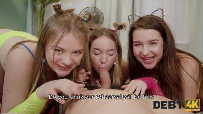 No Party Like a Fuck Party with Lesya Milk, Hazel Grace, Jolie Butt - POV threesome blowjob with young sexy babes on freereelz.com