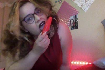 Watch Me Use My Vibrator In My Red Dress Til I Cum on freereelz.com