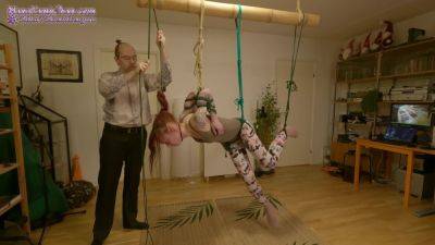 Girl In Chicken Wing (tenshi Harness) Suspension on freereelz.com