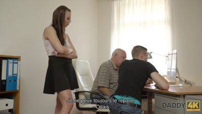 Naughty Czech teen gets a mouthful from her daddy in HD - Czech Republic on freereelz.com