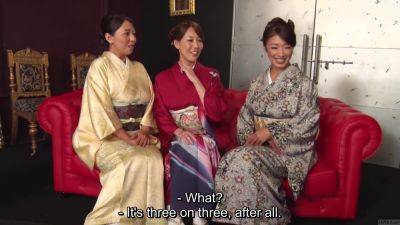 Reiko Kobayakawa and Akari Asagiri plus friend kimono sex party - Japan on freereelz.com