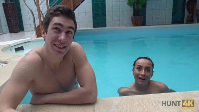 Hidden Cam catches Aventuras getting it on in a private pool - Czech Republic on freereelz.com