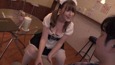 CG2306- A lewd blowjob from a blonde beauty clerk at a maid cafe on freereelz.com