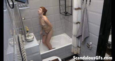 My delightful exgirlfriend cleans up nicely in the bathroom as I film on freereelz.com