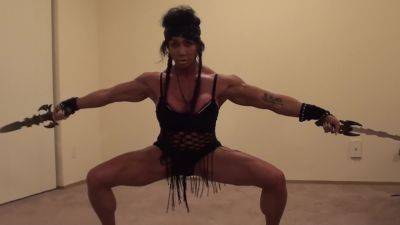 Marital Arts Female Bodybuilder Could Slice And Dice You, Kick Your Ass! on freereelz.com