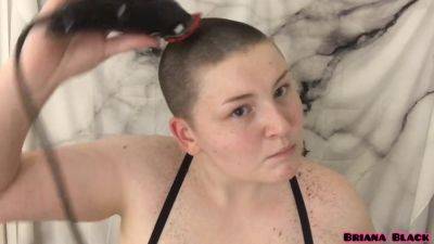 All Natural Babe Films Head Shave For First Time - Big tits on freereelz.com