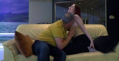 Alluring redhead loves getting intimate with her curious stepdad on freereelz.com