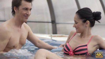 Petite Czech amateur teases and pleases an old man in a jacuzzi - Czech Republic on freereelz.com