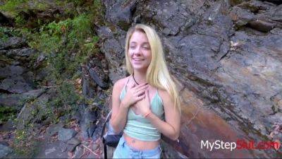 Stepdad takes his teen daughter out in the woods and gives her a cumshot on freereelz.com