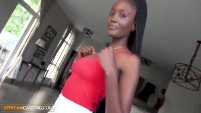 Skinny Natural Ebony Babe Enjoys Model Casting With Bwc on freereelz.com