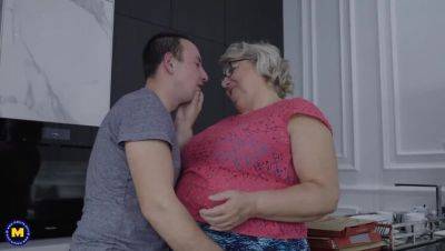 Curvaceous Grandma Babet with Large Breasts and Booty Gets Nailed! on freereelz.com