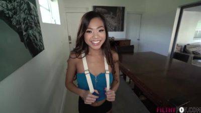 Asian Nanny Vina Sky Satisfies Step-father's Kinks with Handjob & Deepthroat on freereelz.com