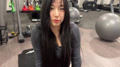 No Nut November Failure Cute Asian Gym Girl on freereelz.com