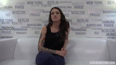 Superior Jolana: The Inked Brunette with Petite Charms - Czech Republic on freereelz.com