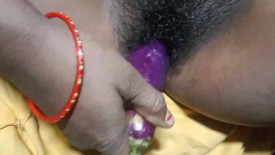 Neetu Bhabhi Put Brinjal In His Huge Pussy . And Masturbating Herself on freereelz.com