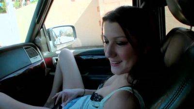 Slender Madison fuck in the car - Madison on freereelz.com