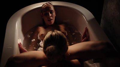 Steamy broads use the soapy tub to consume their lust for pussy on freereelz.com