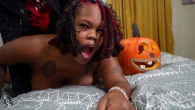 Big Tits Brattty Bae and Siren Nudist Get Fucked by Clown in Halloween Threesome on freereelz.com