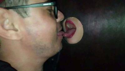 Latin Milf Takes Multiple Big Cocks at Public Gloryhole on freereelz.com