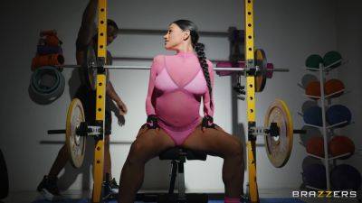 Sporty Latina princess devours tasty dick at the gym in amazing interracial on freereelz.com